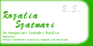 rozalia szatmari business card