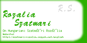rozalia szatmari business card